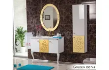 Muebles de baño dorados
