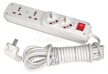 2 + 2 Universal Power Strip, cable 2m