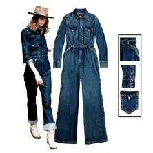 Conjoined Denim Work Clothes Workwear Denim Oil Industry Clothing For Worker
