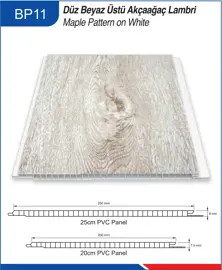 BP11 MAPLE PATTERN ON WHITE PVC CEILING PANEL