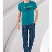 Bolero Men's Petrol Green Pajama Set 7939