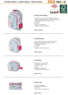 School Bag - Lunch Bag - Pencil Bag