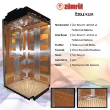 Cabine d'ascenseur modèle émeraude