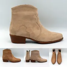 Stylish Cowboy Low Heel Women Suede Western Boots