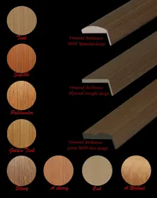 Arquitrabe y perfil de puerta de madera