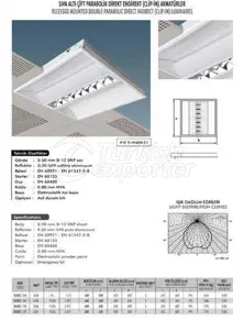 Recessed Mounted Double Parabolic Direct Indirect Luminaries