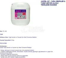 JAXPEL 407- ALKALINE BASED CLEANER FOR OILY GROUNDS