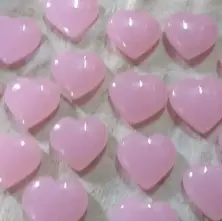 Rose quartz Puffy hearts 