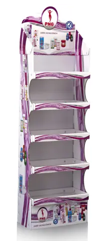 Cardboard Display Stand With 5 Shelves