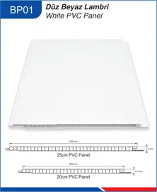 BP01 لوحة السقف البلاستيكية البيضاء