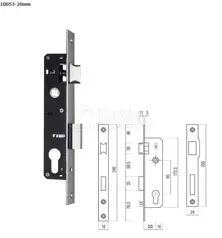 Aluminium Door Mortise Locks 10053