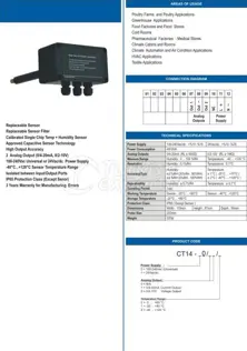 Transmetteur d'humidité relative et de température CT14