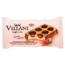 Waffle Cake with Strawberry Sauce -Villani