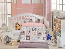 Sweethome Pink - Ensemble de linge de lit pour bébé (8698499129405)
