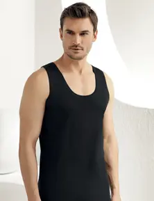 Sahinler Wide Strap Combed Cotton Tank Top ME005