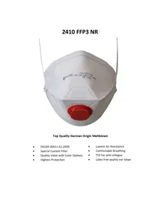 2410 FFP3 NR Respirator Mask