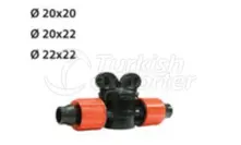 Flat Irrigation System Fittings Mini Valve with Nut