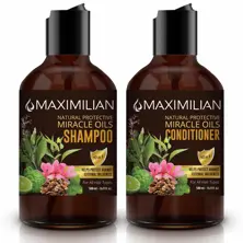 All Natural Shampoo and Conditioner Set - Shampoo and Conditioner without SLS, Gluten, Sulfate