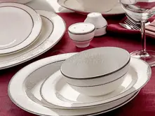 80 Pieces Rounded Dinner Set - 2794 Maglia Platin