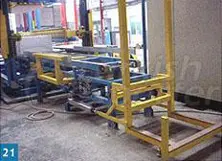 chain conveyors and rotator