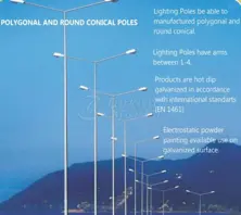 Polygonal and Round Conical Poles