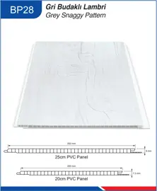 BP28 GREY SNAGGY PATTERN PVC CEILING PANEL