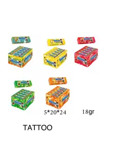 NEW BALLOON BUBBLE GUM(with tattoo)