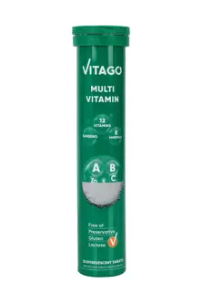 Vitago Multivitamin Multimineral İçeren 20 Efervesan Tablet