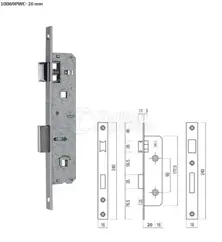 PVC Door Mortise Locks 10069PWC