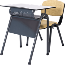 Compact Laminate Single School Desk Set