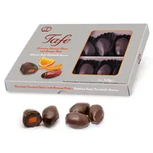 Dattes enrobées de chocolat Tafe avec écorces d'orange 120g - code 846