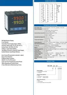 Contrôleur de température standard 96 x 96