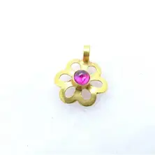 Gorgeous Flower shape 18k solid gold charm