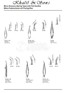 micro scissors with flat handle