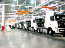 Equipamentos de linha de montagem de caminhões Volvo
