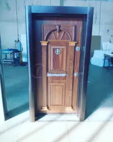 Embossed, coated luxury door