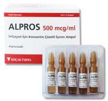 Ampola ALPROS 20mcg / 1ml e 500 mcg / ml