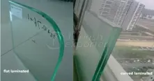 laminated glass with 0.38-3.04mm pv