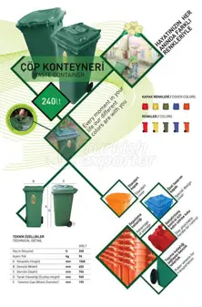 Contenedores de basura 240 litros