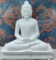 Buddha statue in white marble 