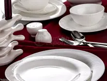 80 Pieces Rounded Dinner Set - 2961 Pearl