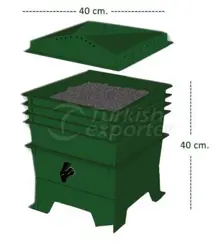 EkosolFarm KompostBox 4 Floors 500 Warms