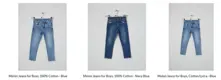 Jeans for Boys, 100% Cotton - Blue, Navy 