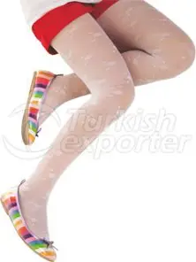 Papatya Desenli Çocuk Külotlu Çorabı