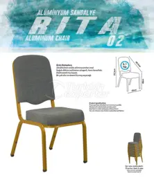 كراسي المائدة من الألومنيوم RITA02