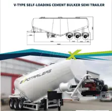 V-Type Self Loading Cement Bulker Semi Trail
