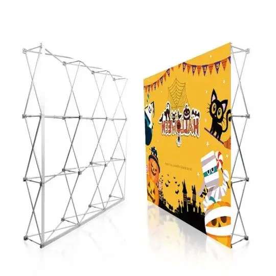 Tension Fabric Pop up Display Stand For Trade Show Backdrop