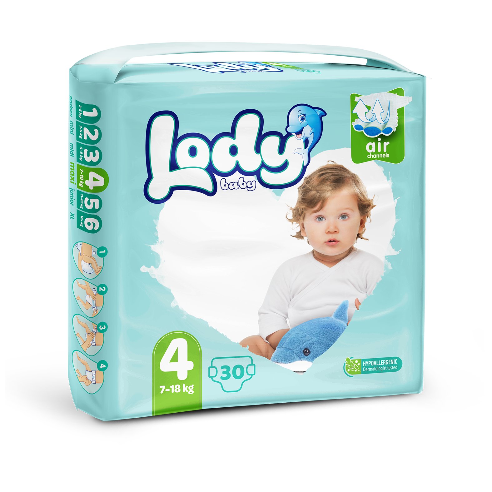 LODY AIR MAXI (7-18 Kg.) 30 X 5 ECO PACK