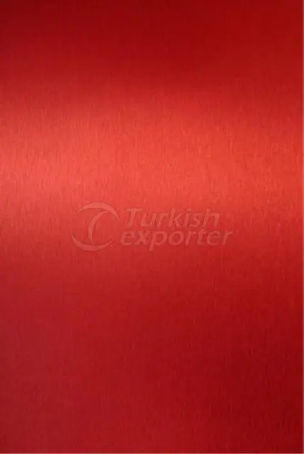 Red brushed aluminum foil