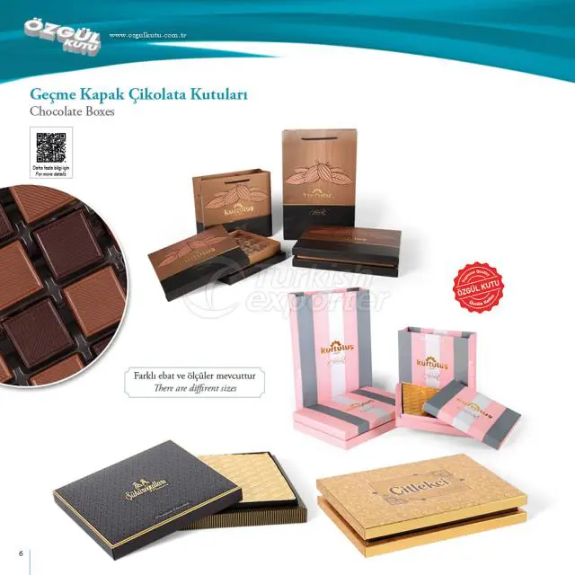 Geçme Kapak Çikolata Kutuları